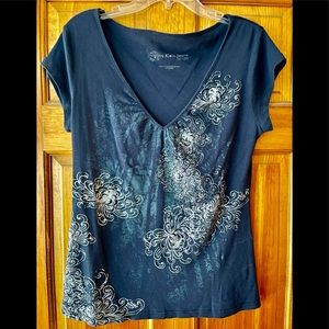 Calvin Klein Jeans Navy V-neck Tee